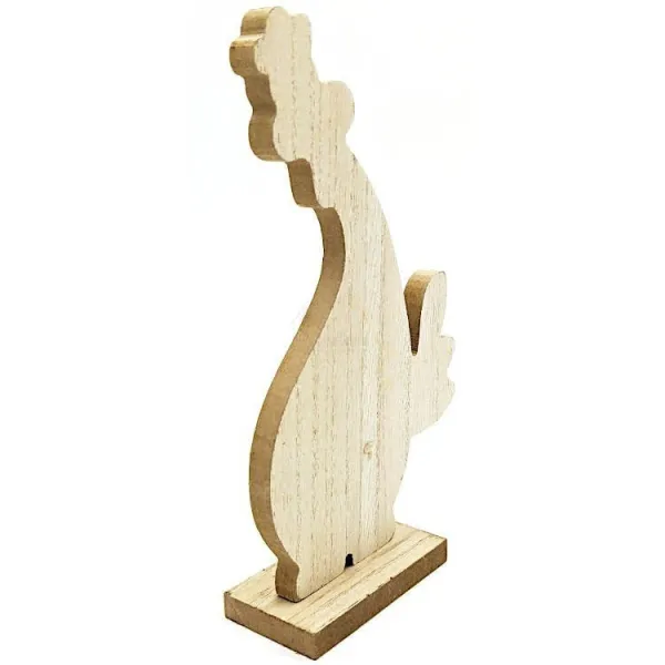 Decorative Wooden Chicken to be put down in Orange colour
