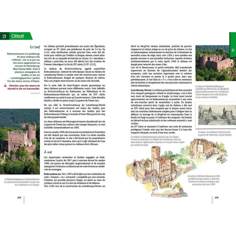 Illustriertes Buch Spaziergänge rund um die elsässischen Burgen