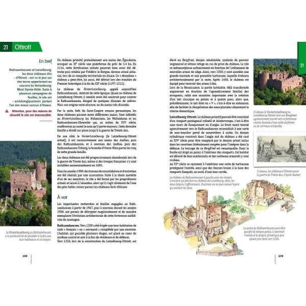 Livre Illustré Balades autour des Châteaux Forts d'Alsace