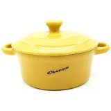 Yellow Ceramic Cooking Pot
