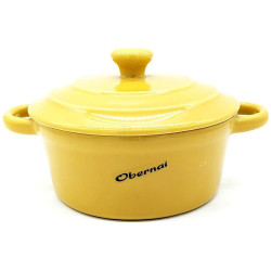 Yellow Ceramic Cooking Pot