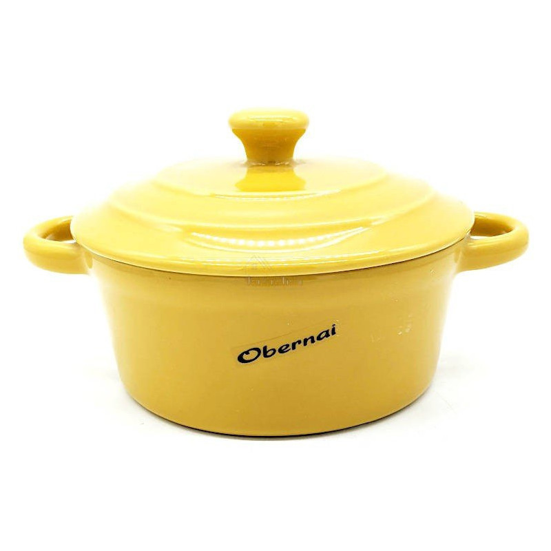 Yellow Ceramic Cooking Pot
