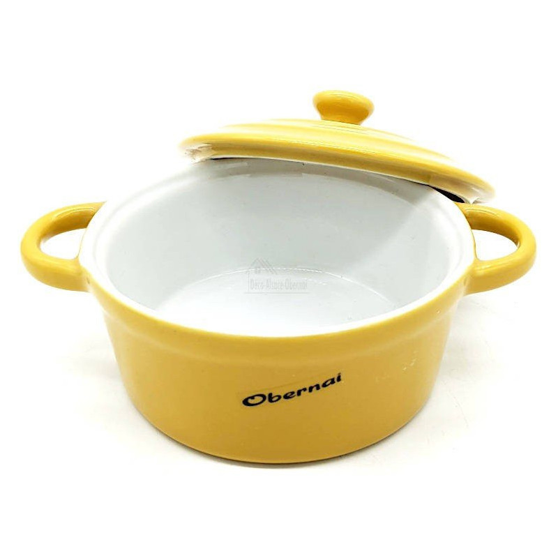 Yellow Ceramic Cooking Pot