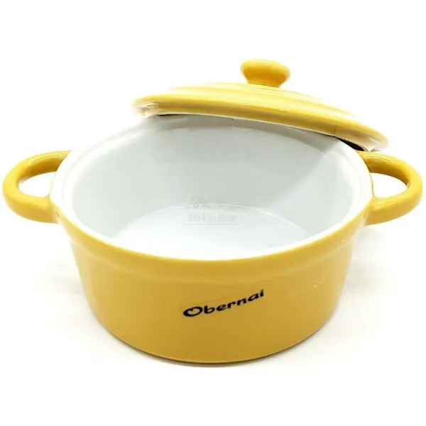 Yellow Ceramic Cooking Pot