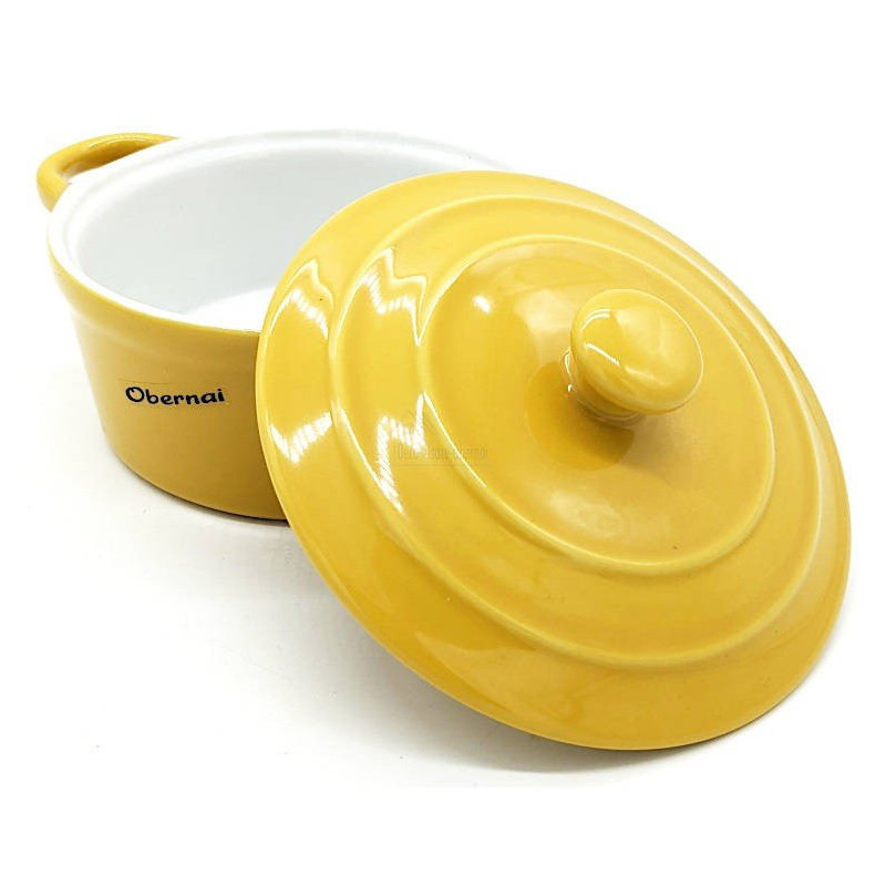 Yellow Ceramic Cooking Pot