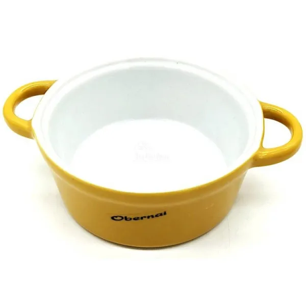 Yellow Ceramic Cooking Pot