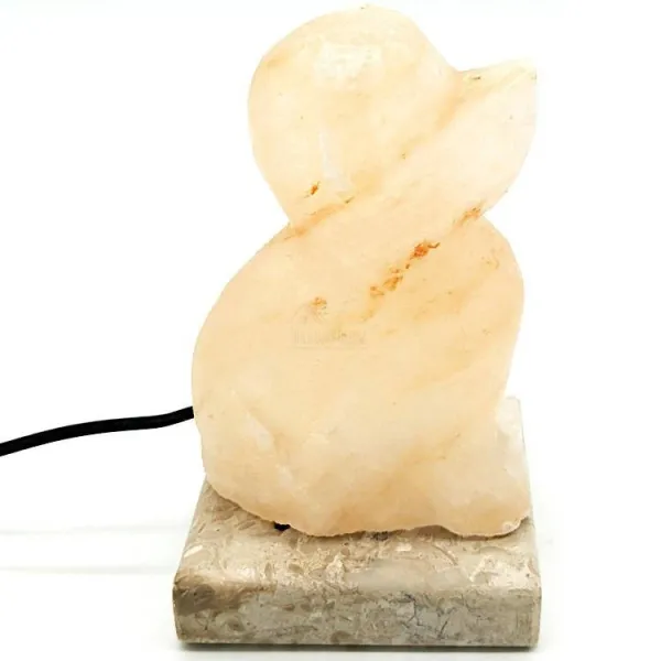 USB-Lampe aus Himalaya-Salzkristall Sitzender Hund