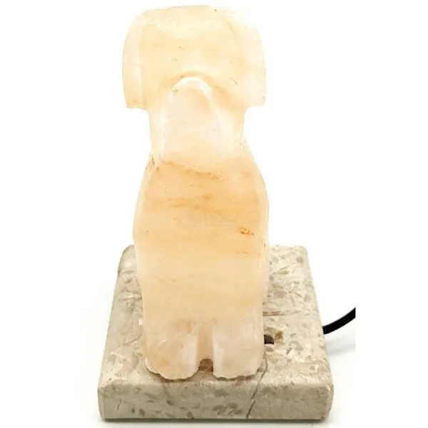 Lampe USB en Cristal de Sel de l’Himalaya Chien assis