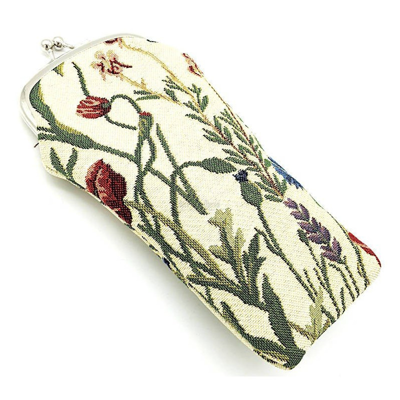 Glasses Case with Garden Flowers motif