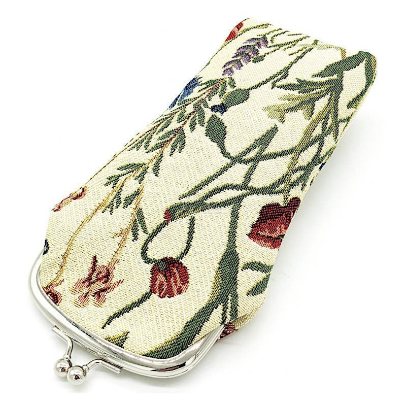Brillenetui mit Gartenblumenmotiv