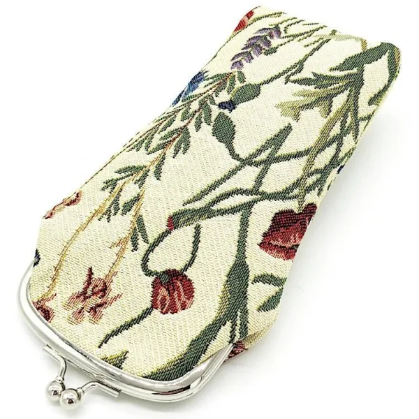 Brillenetui mit Gartenblumenmotiv