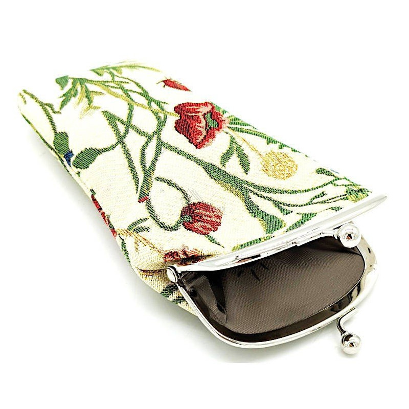 Glasses Case with Garden Flowers motif
