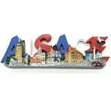 Decorative Magnet Alsace in relief and colours