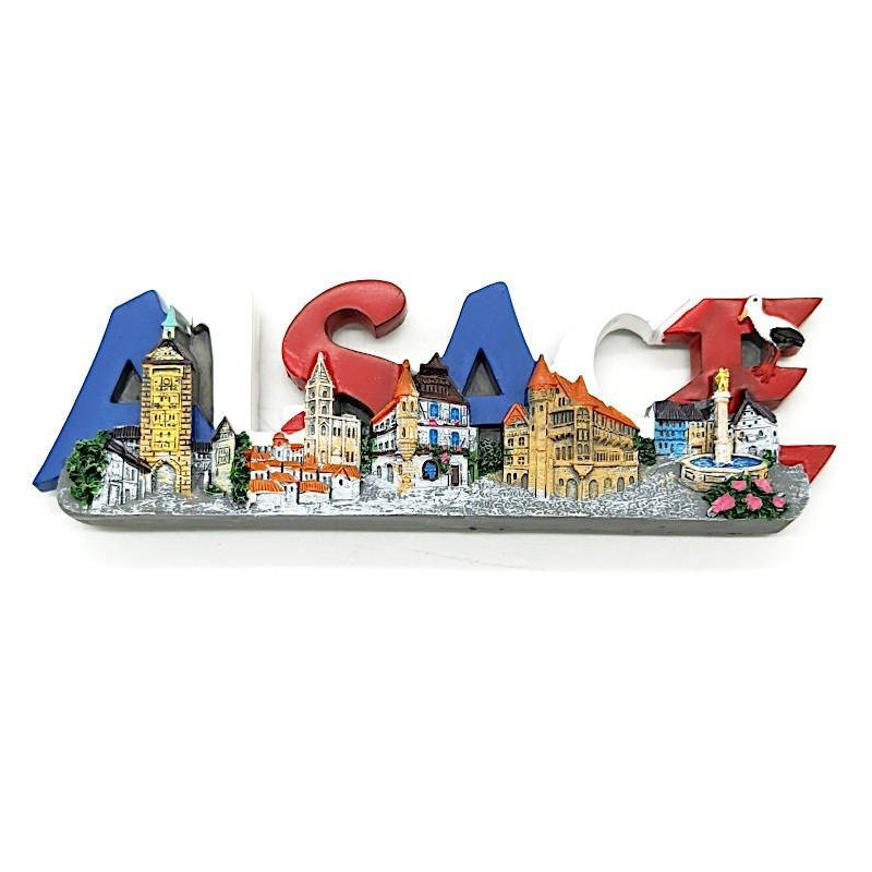 Magnet Décoratif Alsace en relief et couleurs