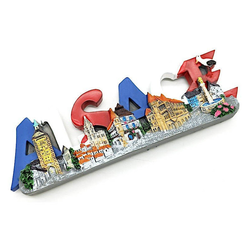 Magnet Décoratif Alsace en relief et couleurs