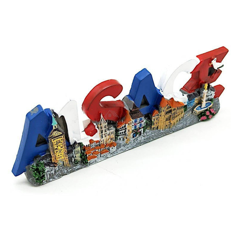 Decorative Magnet Alsace in relief and colours