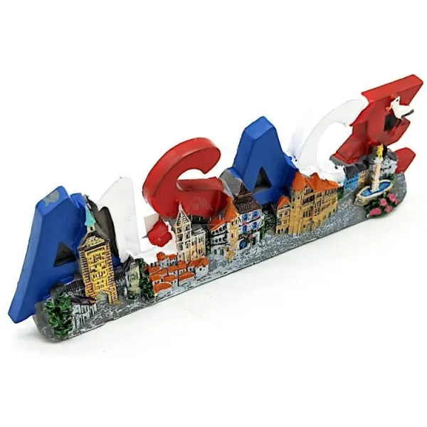 Decorative Magnet Alsace in relief and colours