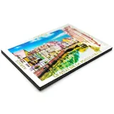 Decorative Magnet Colmar the Quai des Poissonniers silvered and glittering