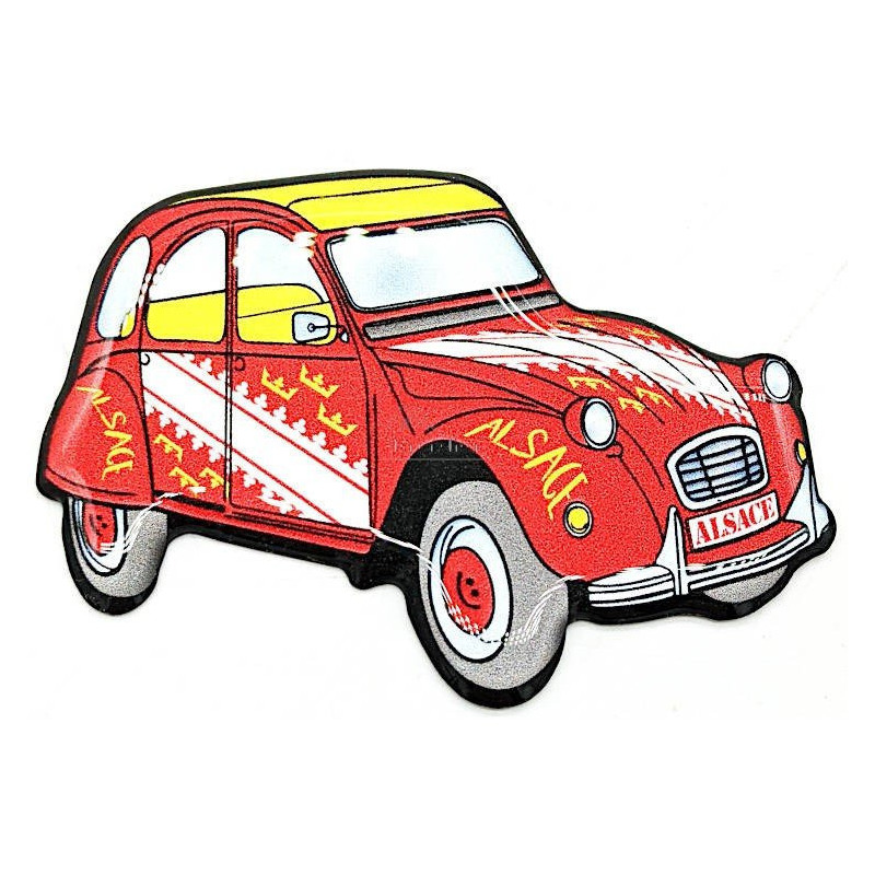 Magnet Décoratif la deudeuche 2 CV en Alsace