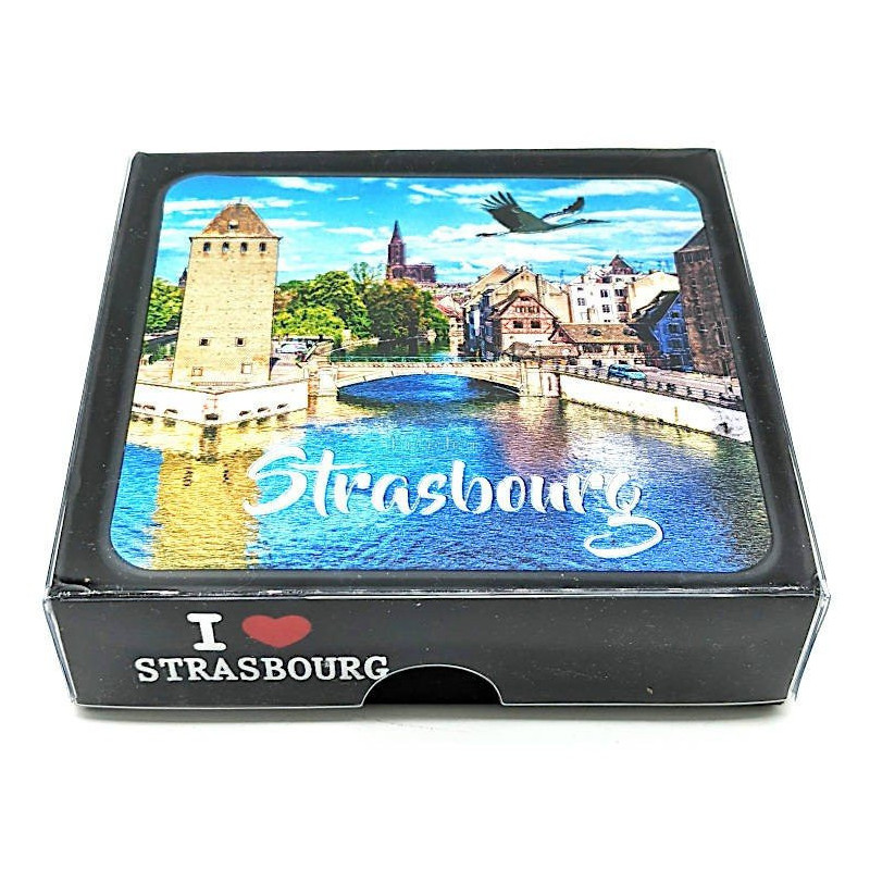 Silver and glittering coasters Strasbourg