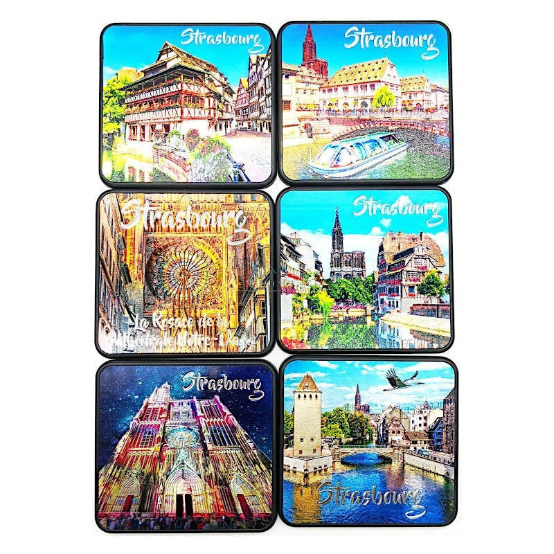 Silver and glittering coasters Strasbourg