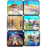 Silver and glittering coasters Strasbourg