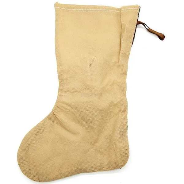 Beige sock to hang with embossed Alsace witch