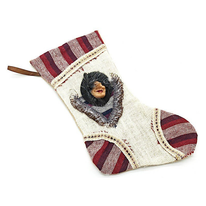 Red sock to hang with Alsace witch in relief