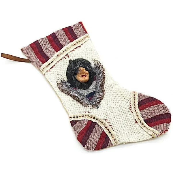 Red sock to hang with Alsace witch in relief