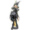 Grande Sorcière d'Alsace 45 cm noir avec franges noires à suspendre