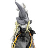 Big Alsatian Witch 45 cm black with black fringes to hang