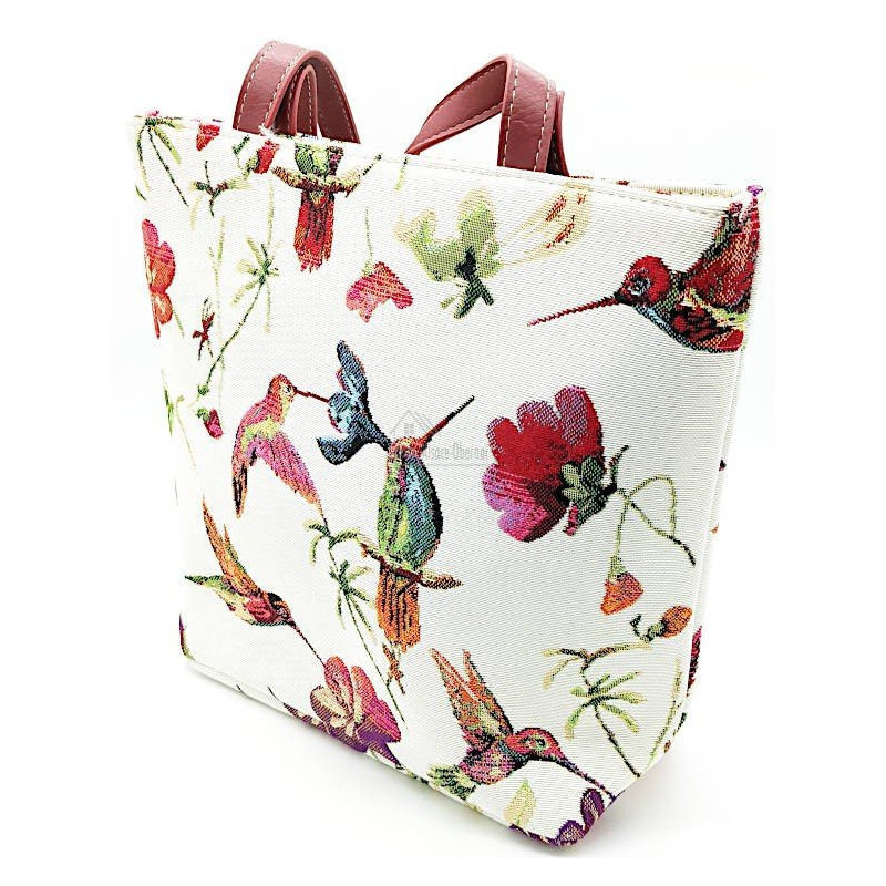 Handtasche mit Kolibri-Vogel-Motiv 35 cm