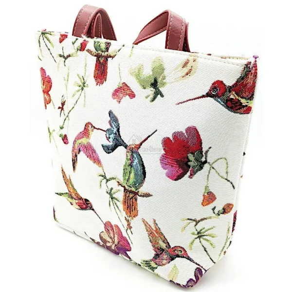 Handtasche mit Kolibri-Vogel-Motiv 35 cm