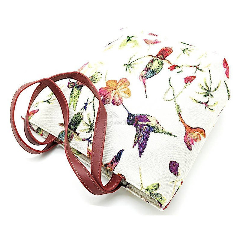 Handtasche mit Kolibri-Vogel-Motiv 35 cm