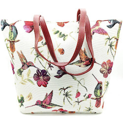 Handtasche mit Kolibri-Vogel-Motiv 40 cm