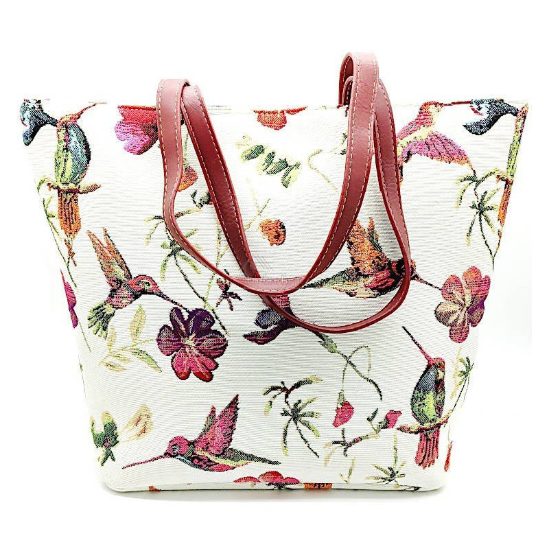 Handtasche mit Kolibri-Vogel-Motiv 40 cm