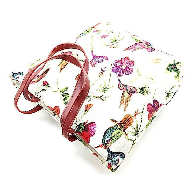 Handtasche mit Kolibri-Vogel-Motiv 40 cm