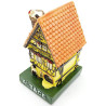 Large Yellow Alsatian House with Resin Stork