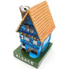 Big Blue Alsatian House with Resin Stork