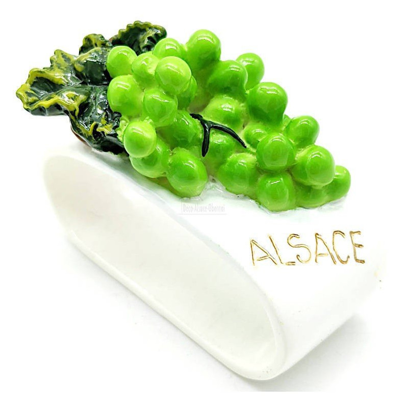 Rond de Serviette en Céramique Grappes d'Alsace
