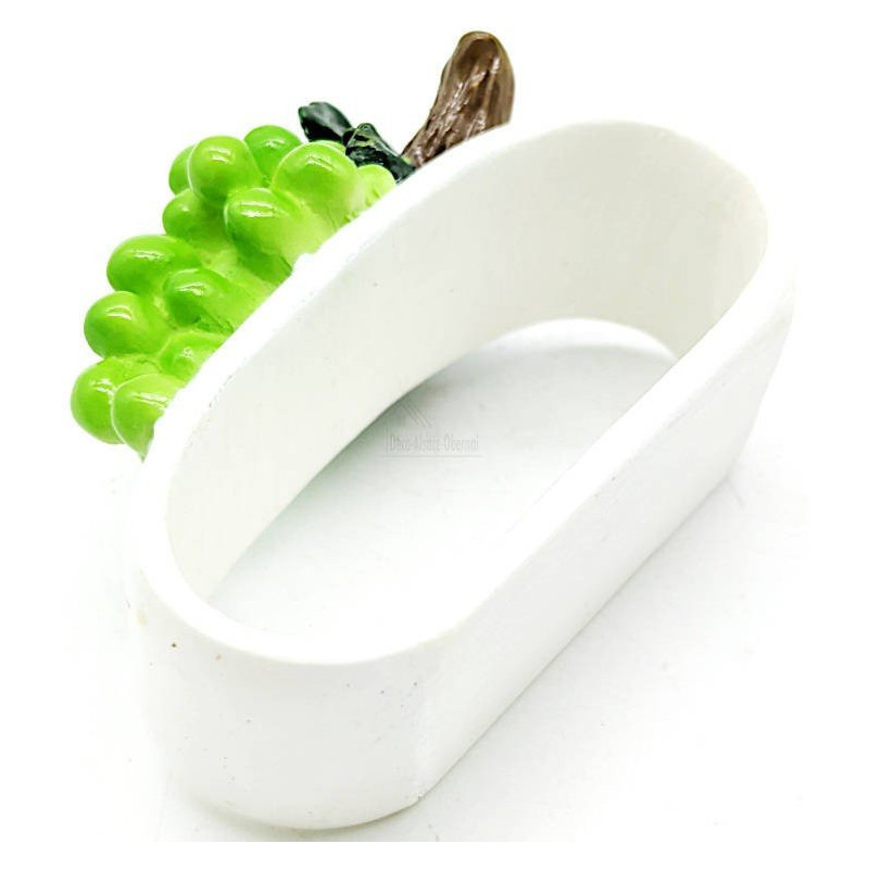 Rond de Serviette en Céramique Grappes d'Alsace