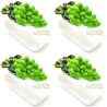 Lot de 4 Ronds de Serviette en Céramique grappes d’Alsace