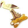 Holzstorch mit Relieflackierung 41 cm