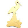 Holzstorch mit Relieflackierung 41 cm