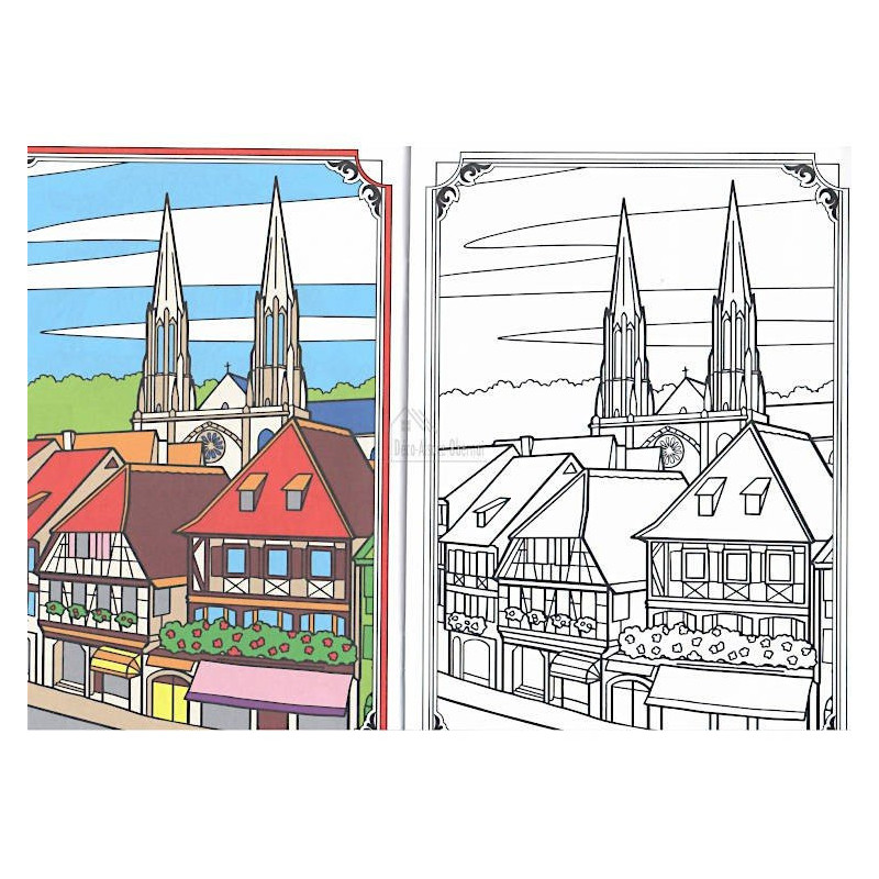 Cahier de Coloriage décors et Villages Alsaciens