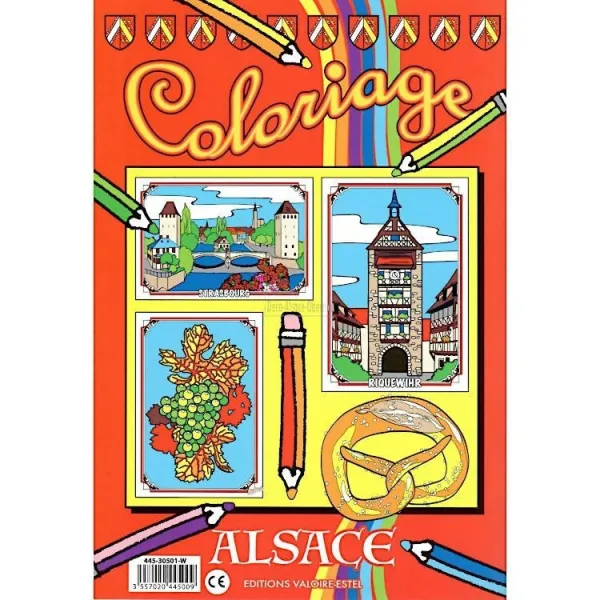 Elsässische Dörfer und Landschaften Malbuch