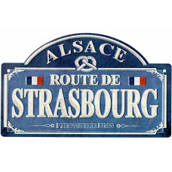 Relief Metallschild D’Strossburiger Stross
