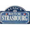 Relief Metallschild D’Strossburiger Stross