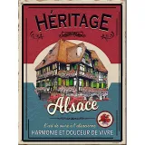 Dekorative Platte Vintage Elsass Harmonie und Süße des Lebens
