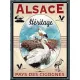 Plaque décorative Vintage Alsace Héritage le Pays des Cigognes